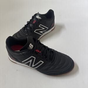 New Balance 442 V2 Men Soccer Cleats Indoor Turf Shoes Black 6.5 Men 2E Wide